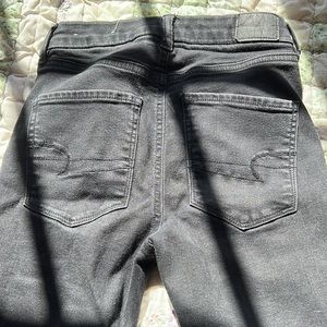 AE 2 Black Skinny Ripped Jeans